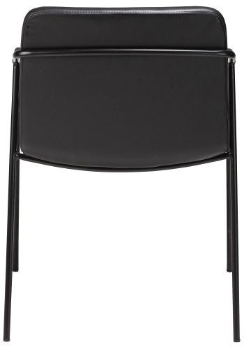 DAN-FORM BOTO lenestol Vintage svart kunstskinn med svarte ben