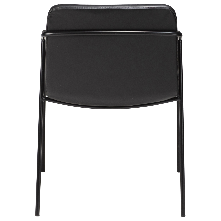 DAN-FORM BOTO lenestol Vintage svart kunstskinn med svarte ben