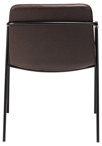 DAN-FORM BOTO lenestol Vintage kakao kunstskinn med svarte ben