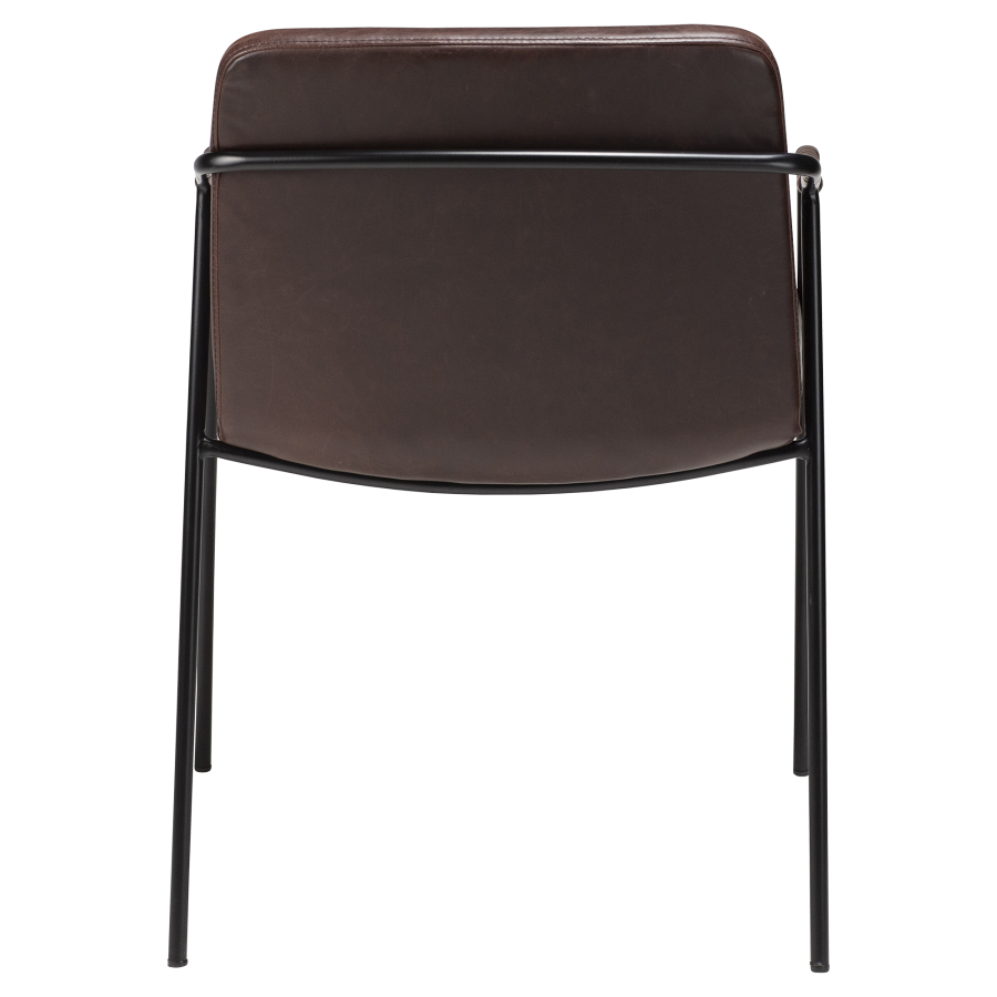 DAN-FORM BOTO lenestol Vintage kakao kunstskinn med svarte ben