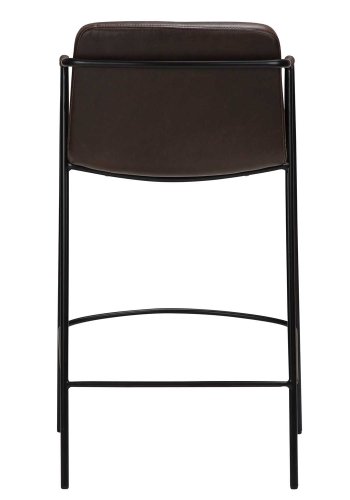 DAN-FORM Boto barkrakk, med ryggsttte og fotsttte - vintage brunt kunstskinn og svart stl