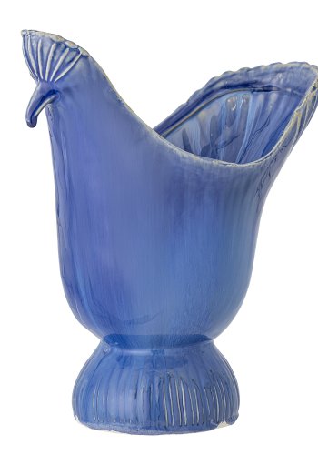 CREATIVE COLLECTION Wylie Vase, Blau, Steingut