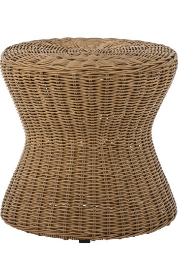 BLOOMINGVILLE Roccas Outdoor-Couchtisch, rund – braunes Polyrattan (53)