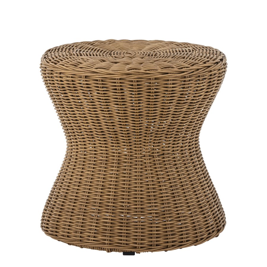 BLOOMINGVILLE Roccas Outdoor-Couchtisch, rund – braunes Polyrattan (53)