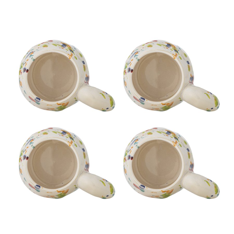 BLOOMINGVILLE Freckles Tasse, Rot, Steingut (T10xH9 cm, 4er Set)