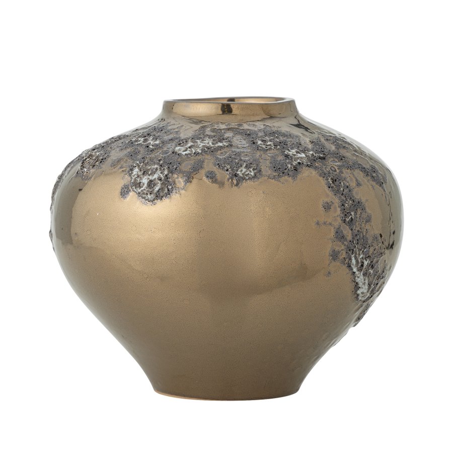 BLOOMINGVILLE Ellison Vase, Bronze, Steingut (T26xH21 cm)