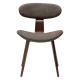 DANFORM Buckle Esszimmerstuhl - Major Brown Bouclé-Stoff und Walnussbraunes Holz