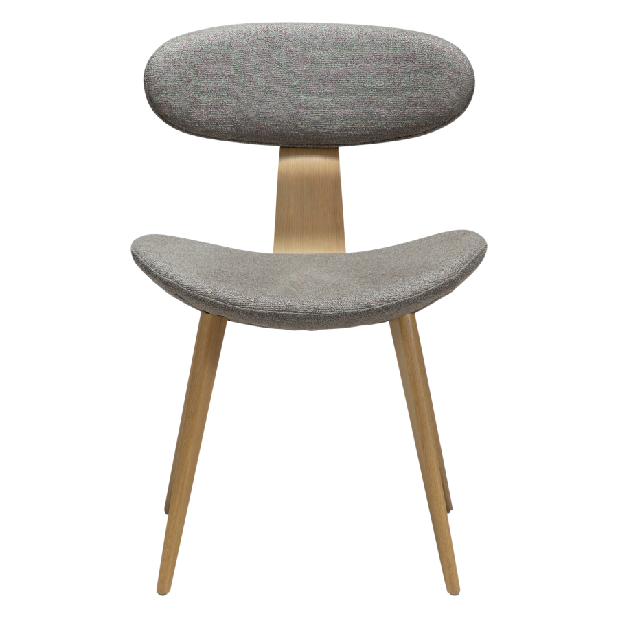 DANFORM Buckle Esszimmerstuhl - Pebble Earth Bouclé-Stoff und weiß getünchte Eiche