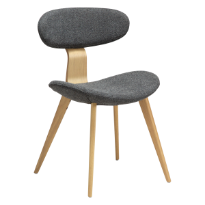 DANFORM Buckle spisebordsstol - pebble gr bouclstof og hvidkalket egetr