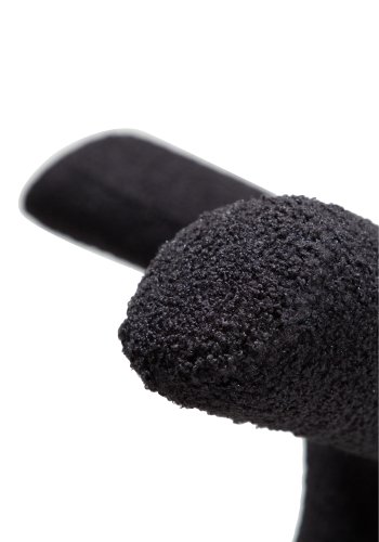 DANFORM Bull Esszimmerstuhl - Obsidianschwarzer RPES-Bouclé-Stoff mit Glitzer und schwarzem Stahl