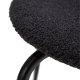 DANFORM Bull Esszimmerstuhl - Obsidianschwarzer RPES-Bouclé-Stoff mit Glitzer und schwarzem Stahl