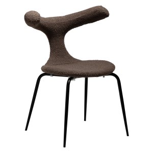 DANFORM Bull spisebordsstol - Major brun RPES boucl stof og sort stl