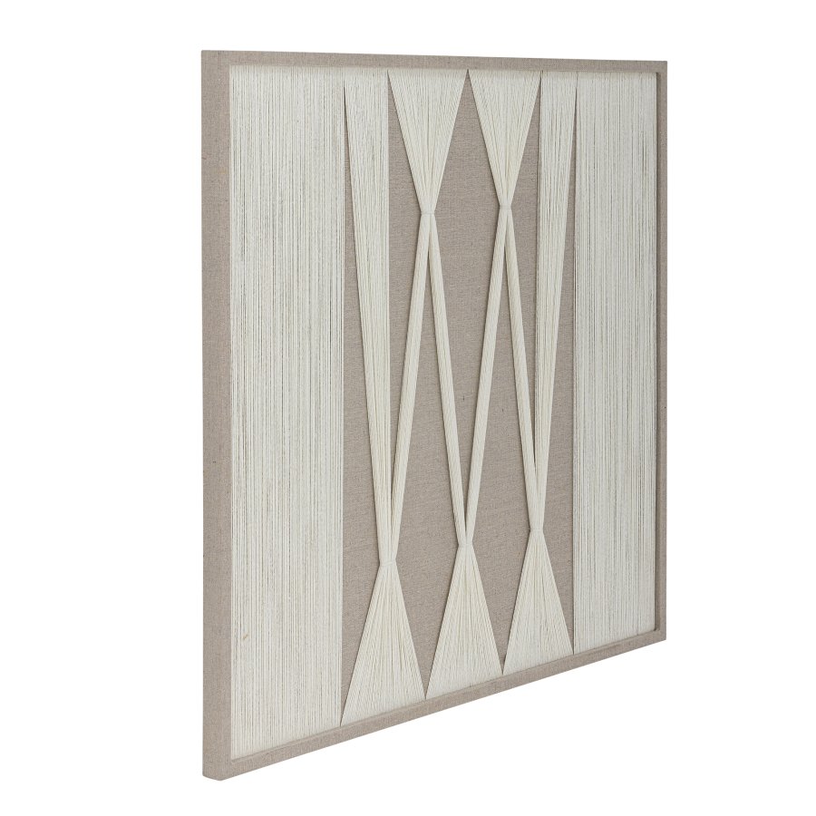 BLOOMINGVILLE Didder veggdekorasjon, firkantet - naturlig bomull (80x80)