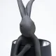 KARE DESIGN Animal Rabbit bordlampe - sort hr og polyresin/stl