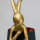 KARE DESIGN Animal Rabbit bordlampe - sort hr og guld polyresin/stl