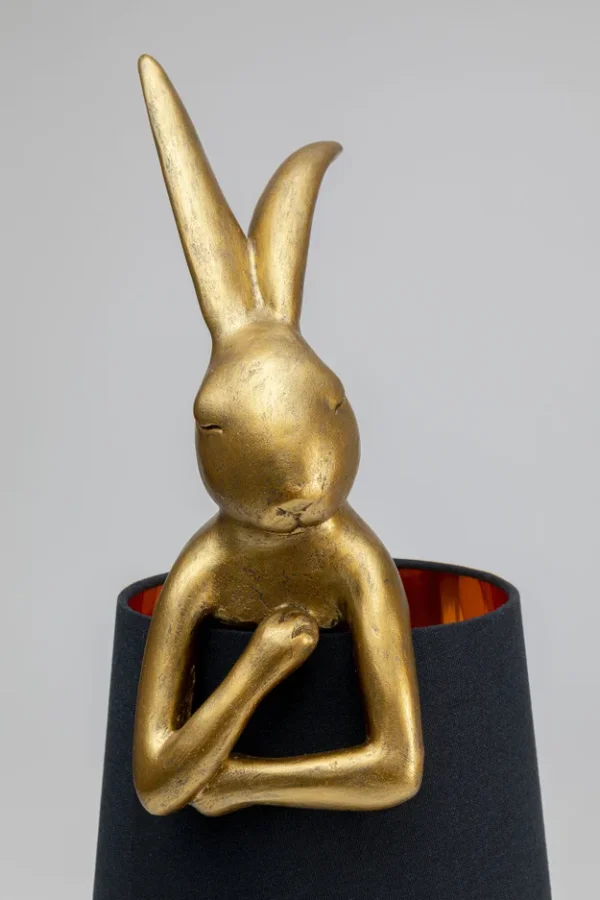KARE DESIGN Animal Rabbit bordlampe - sort hr og guld polyresin/stl