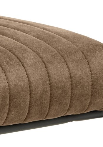 ACT NORDIC Adele spisebordsstol, m. armln - lysebrun stof og sort stl