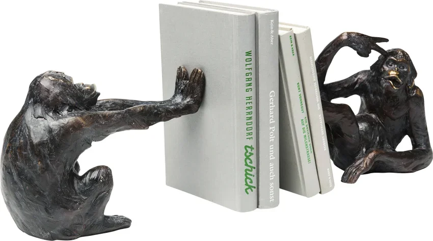 KARE DESIGN Monkey boksttte - svart polyresin (sett med 2)