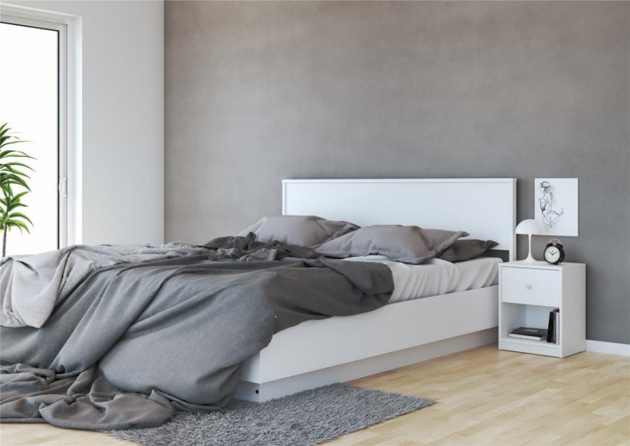 
TVILUM May natbord - hvidt træ, m. 1 skuffe og 1 rum
