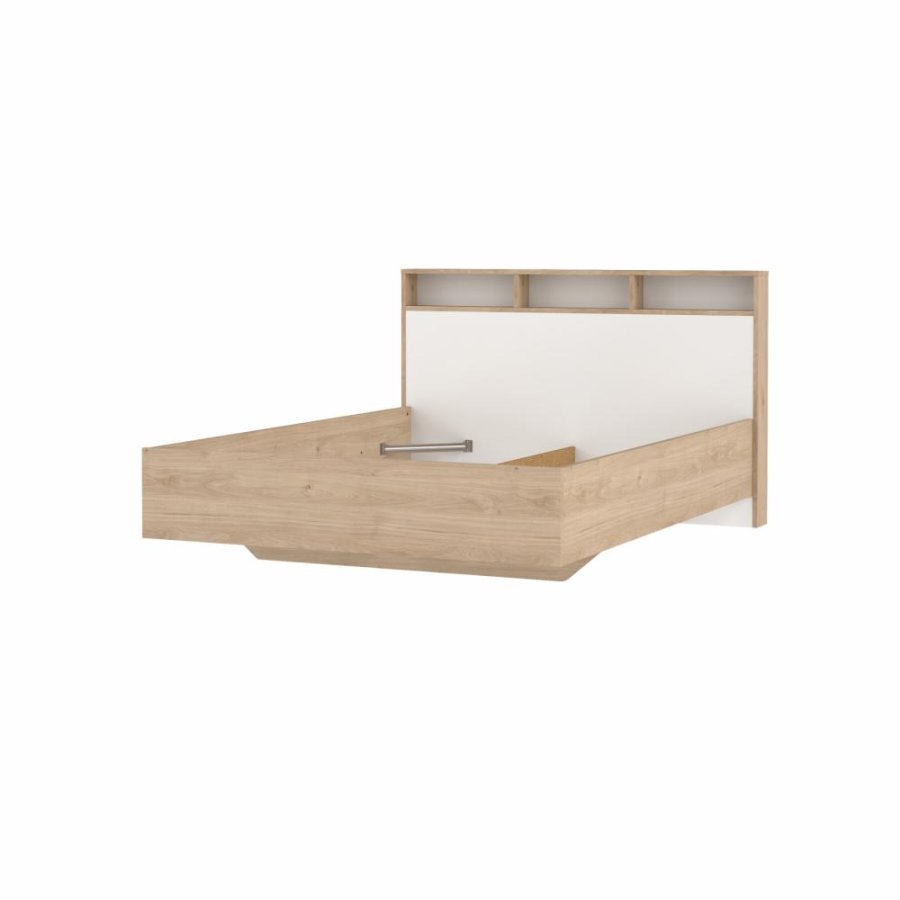 TVILUM Ikast Bett 140x190, Jackson Hickory / Weiß, 149,8 x 206 x 96,8 cm