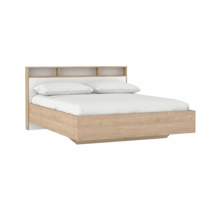 TVILUM Ikast Bett 160x200, Jackson Hickory / Weiß, 169,8 x 216 x 0.97 cm