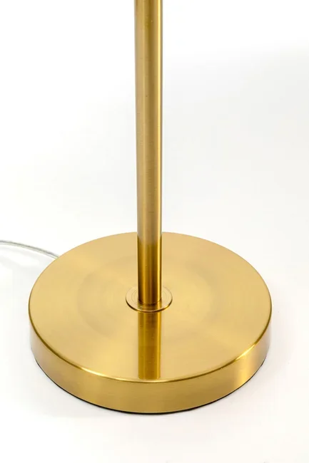 KARE DESIGN Feather Palm bordlampe - hvit strutsefjr og messingstl