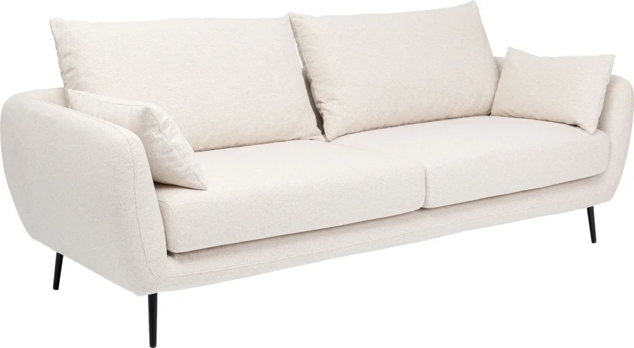 KARE DESIGN Amalfi Cream 2 pers. sofa - creme polyester og sort stl