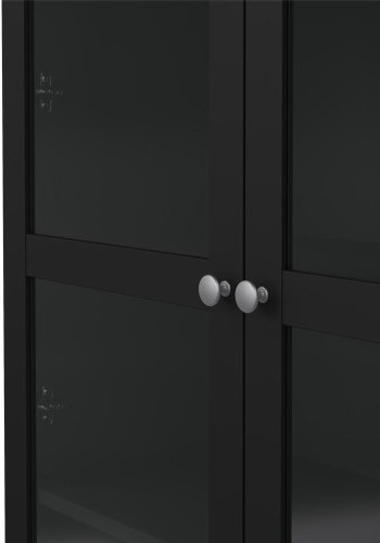 TVILUM Roma porcel�nsskab med 2 l�ger, mat sort, 88,7 x 36,25 x 202,8 cm