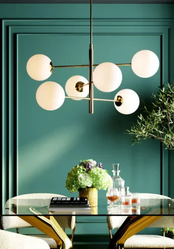 KARE DESIGN Gloria spisebord, rektangulrt - klart glass og gullstl (200x100)