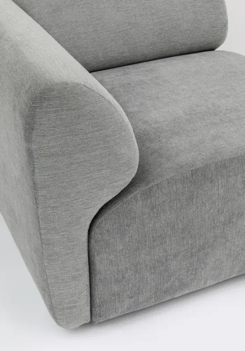 KARE DESIGN Lucca Corner Elements Grey modul, 86 cm - gr stof og PVC