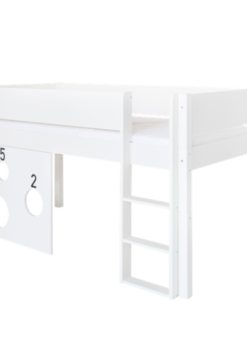 Manis-H Sol Halvh&ouml;g s&auml;ng med klassisk s&auml;nggrind och bollbr&auml;da - 200 cm - 90x200