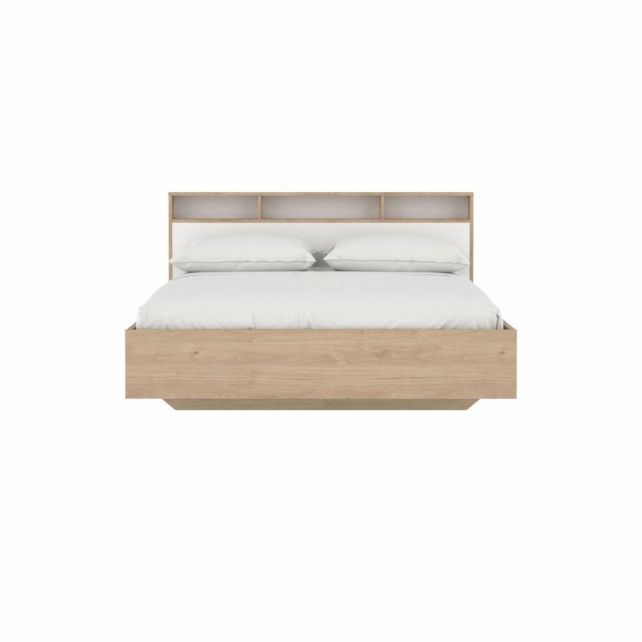 TVILUM Ikast Bett 160x200, Jackson Hickory / Weiß, 169,8 x 216 x 0.97 cm