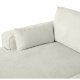 California-Sofa mit Chaiselongue links und 2 Armlehnen – Sandstoff und schwarzes Metall