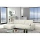 California-Sofa mit Chaiselongue links und 2 Armlehnen – Sandstoff und schwarzes Metall