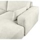 California-Sofa mit Chaiselongue links und 2 Armlehnen – Sandstoff und schwarzes Metall