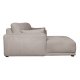 California-Sofa mit Chaiselongue links und 2 Armlehnen – brauner Stoff und schwarzes Metall