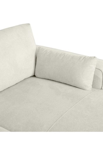 California sofa, med hyre sjeselong og 2 armlener - ekte stoff og svart metall