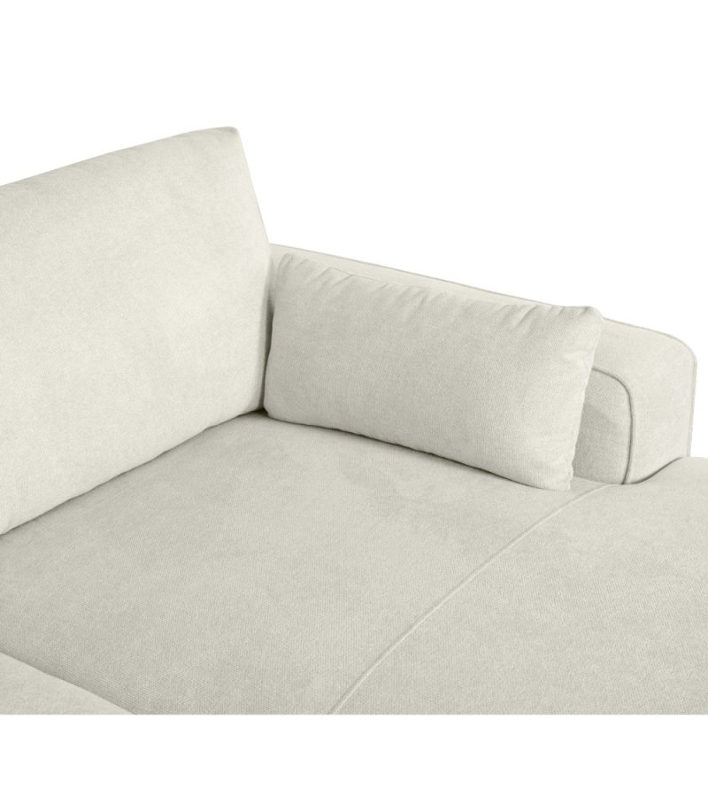 California sofa, med hyre sjeselong og 2 armlener - ekte stoff og svart metall