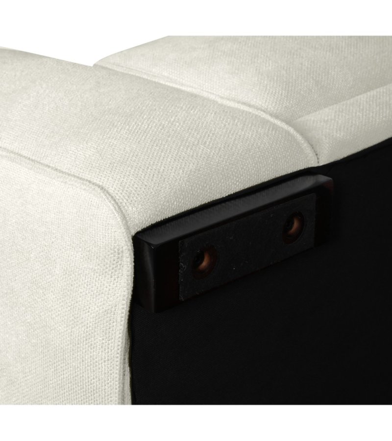 California sofa, med hyre sjeselong og 2 armlener - ekte stoff og svart metall