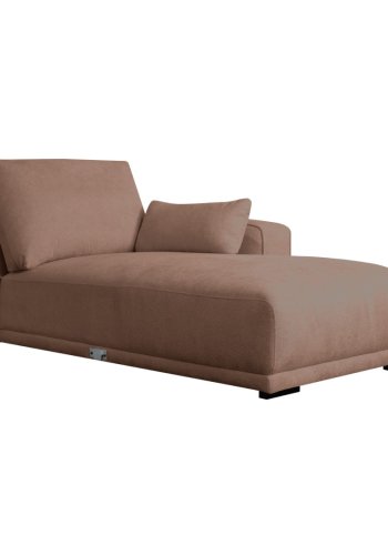 California sofa, med hyre sjeselong og 2 armlener - ruststoff og sort metall