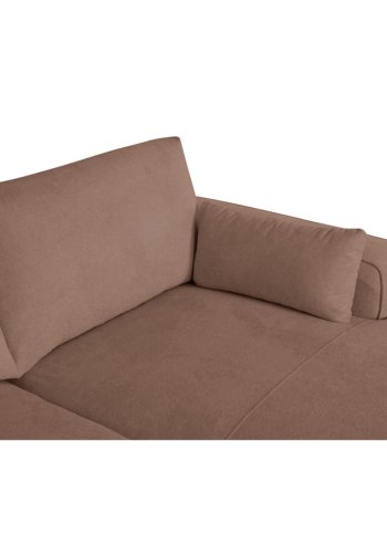 California sofa, med hyre sjeselong og 2 armlener - ruststoff og sort metall