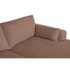 California sofa, med hyre sjeselong og 2 armlener - ruststoff og sort metall