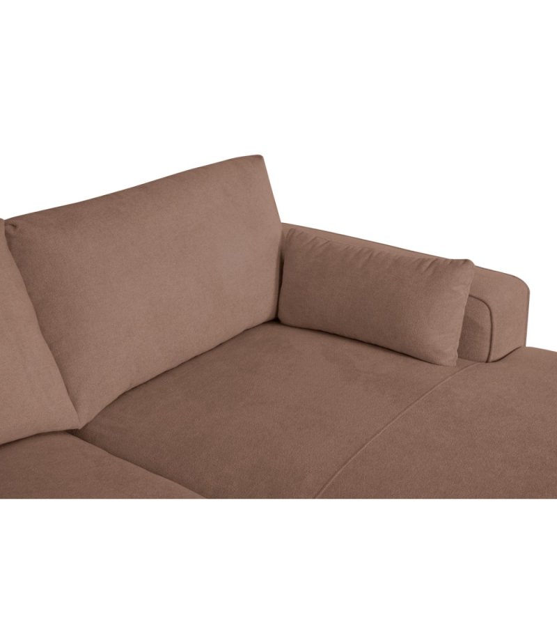 California sofa, med hyre sjeselong og 2 armlener - ruststoff og sort metall