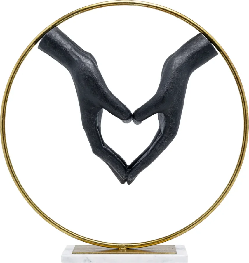 KARE DESIGN Elements Heart Hand figur - polyresin, stl og marmor (H:62cm)