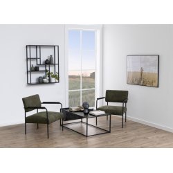 Seaford vgreol - sort melamin ask/metal, m. 3 hylder