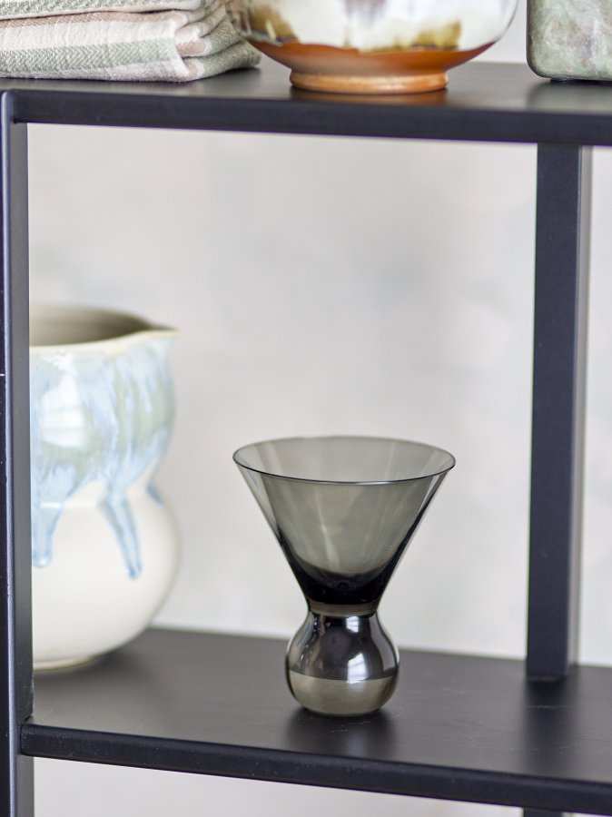 BLOOMINGVILLE Corliss Cocktailglas, Grau, Glas (D9,5xH11 cm, 4er-Set)