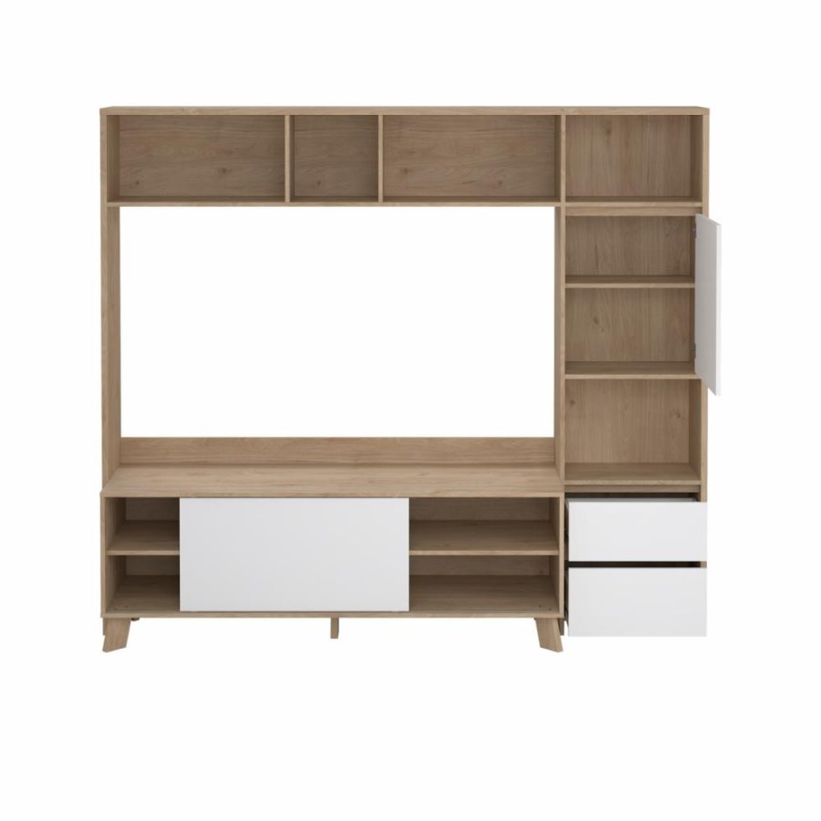 TVILUM Next TV-reol 1 skydelge + 1 lge + 2 skuffer