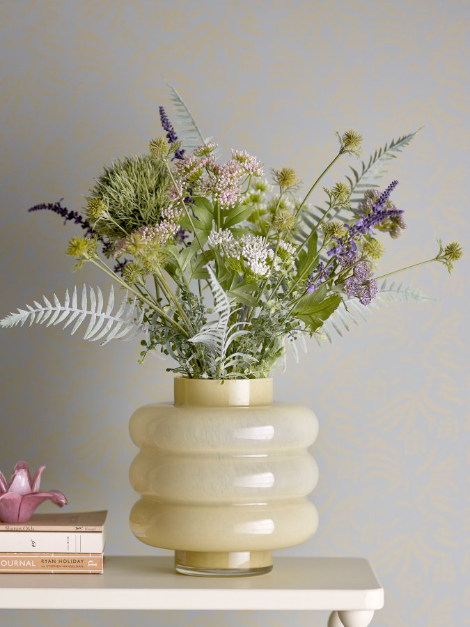 BLOOMINGVILLE Sahara-vase, gul, glass