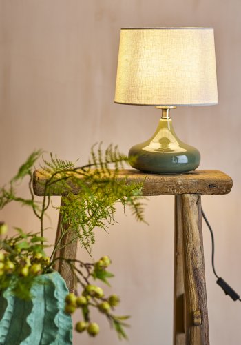 CREATIVE COLLECTION Loa bordlampe, grnn, steinty