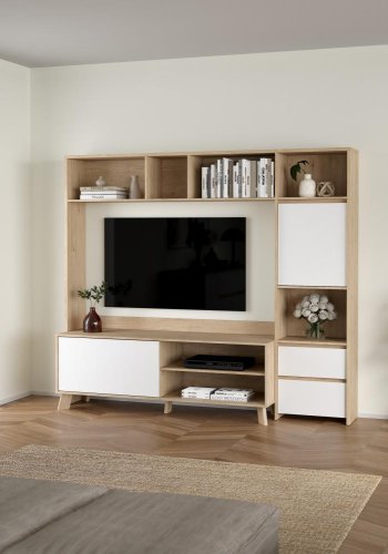 TVILUM Next TV-reol 1 skydel�ge + 1 l�ge + 2 skuffer